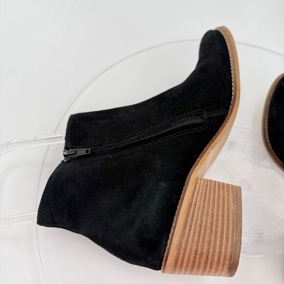 Paul Green Vienna Womens Size 8.5 Shoes Black Suede Ankle Bootie Side Zipper - Picture 8 of 16